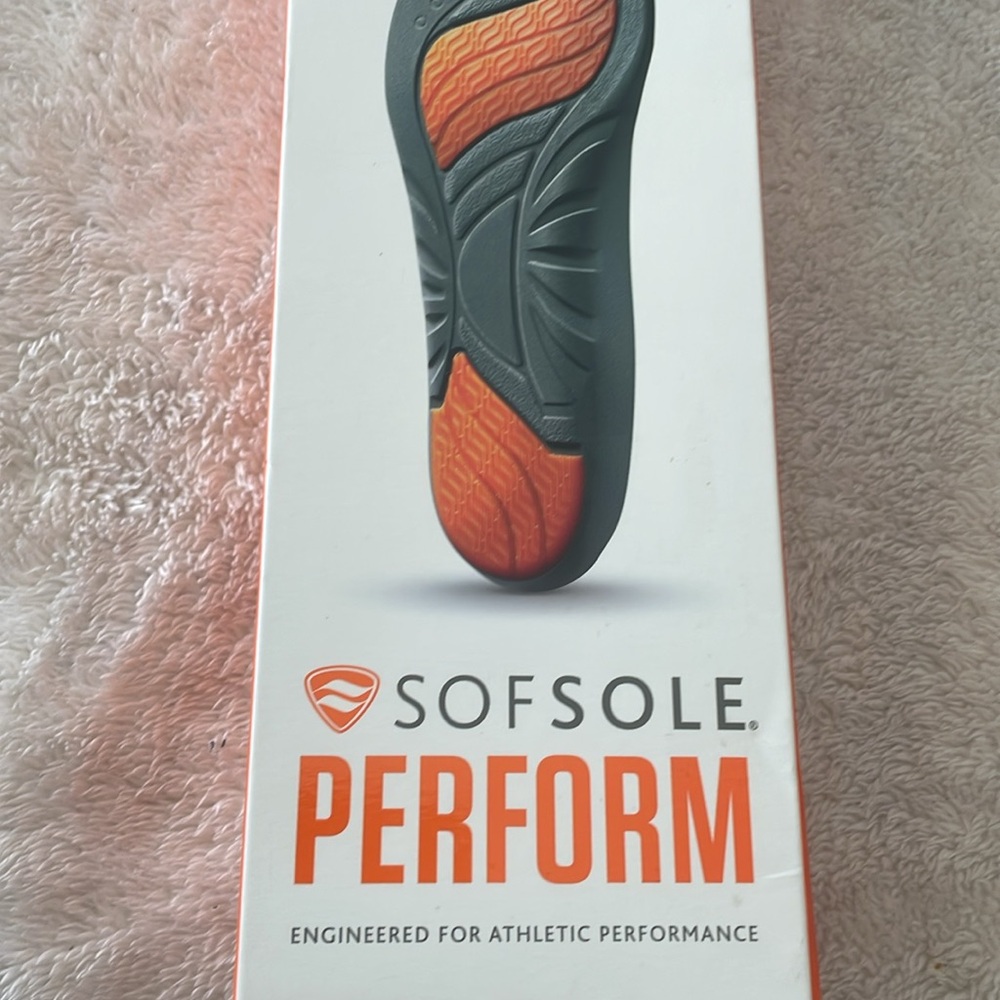 Sof Sole Perform Insoles - Grey and Orange. UNISEX 🏆